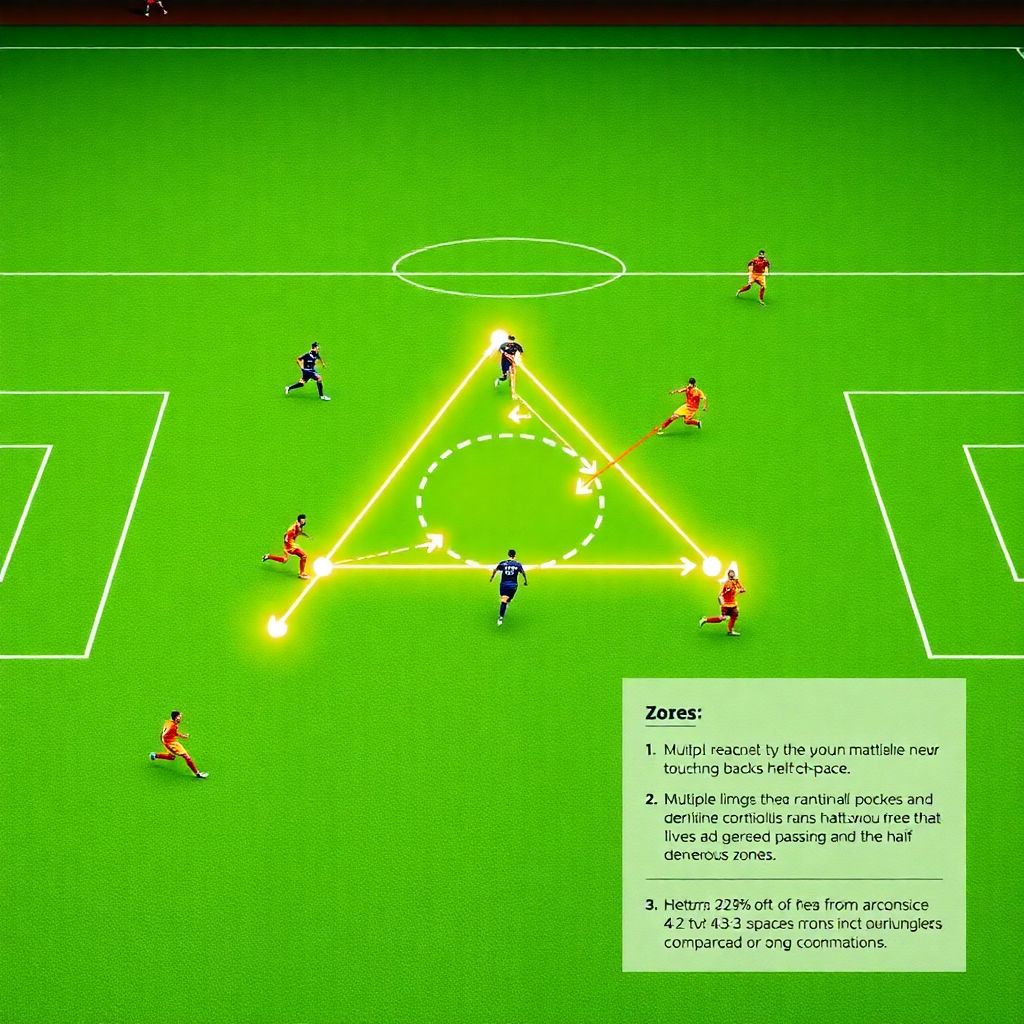 Атакующий треугольник команды в футболе: тактика и примеры построения