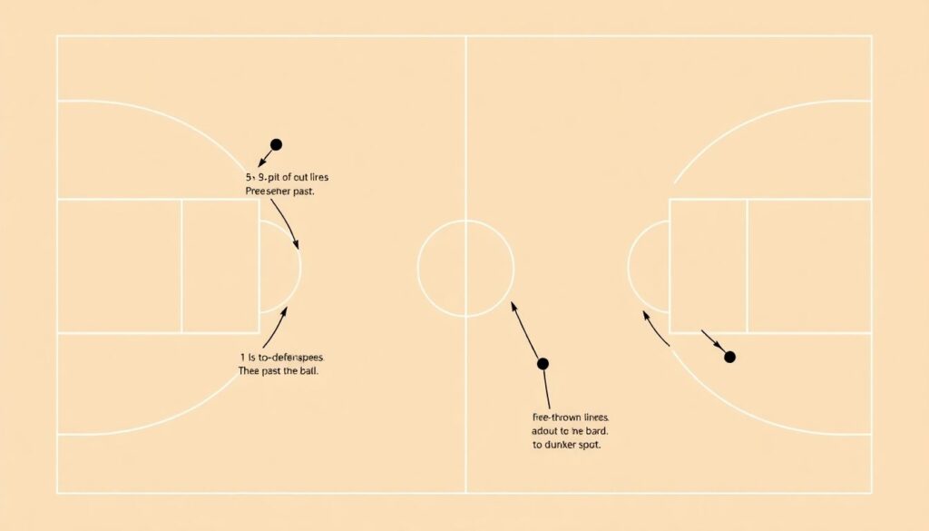 Тактика зонной обороны и её прорывы на дуге штрафной - иллюстрация
