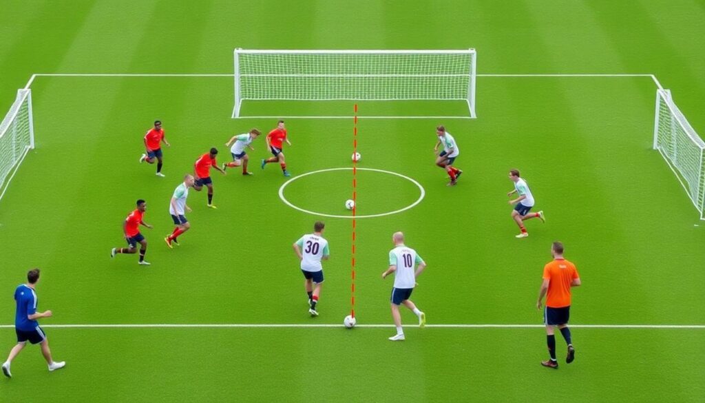 Контроль пространства и голевые коридоры в штрафной - иллюстрация