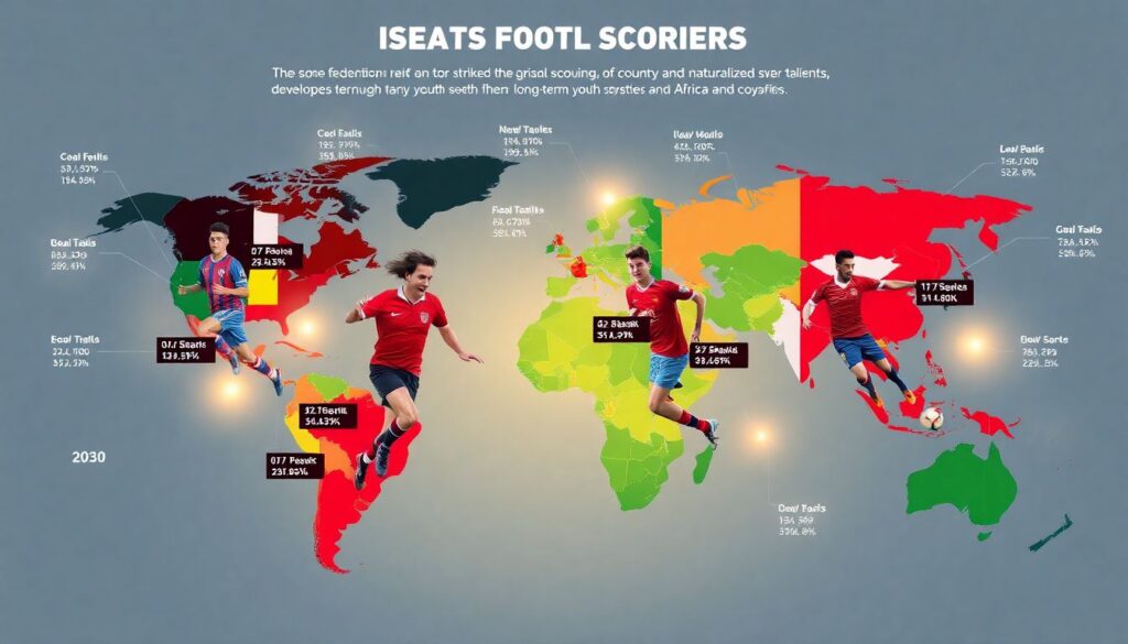 Сравнение стилей лучших бомбардиров по странам - иллюстрация