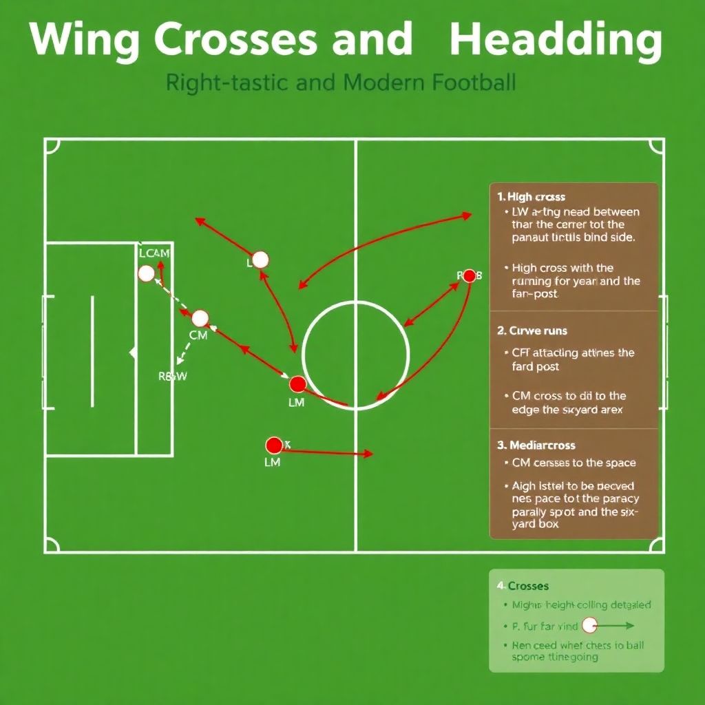 Тактика фланговых навесов и работа головы в современном футболе