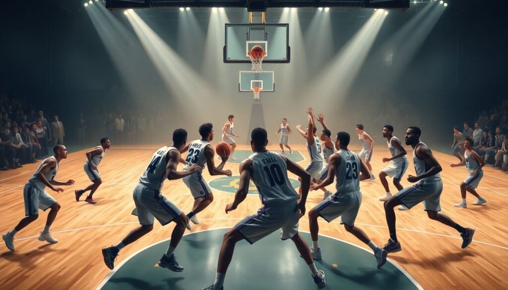 Голевые комбинации в стиле быстрый пас и движение без мяча - иллюстрация