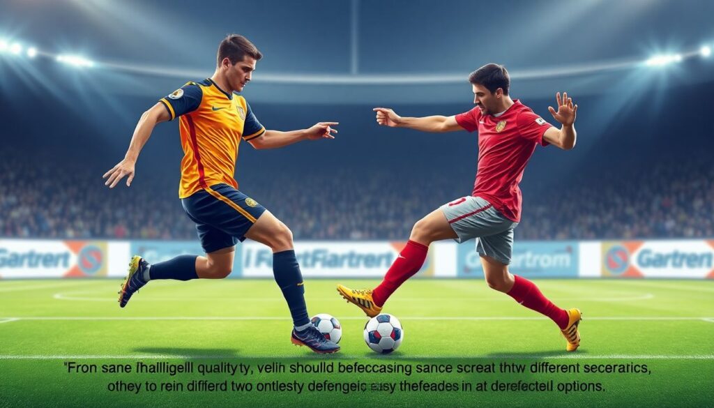 Тактика и финты: обман защитников перед ударом - иллюстрация