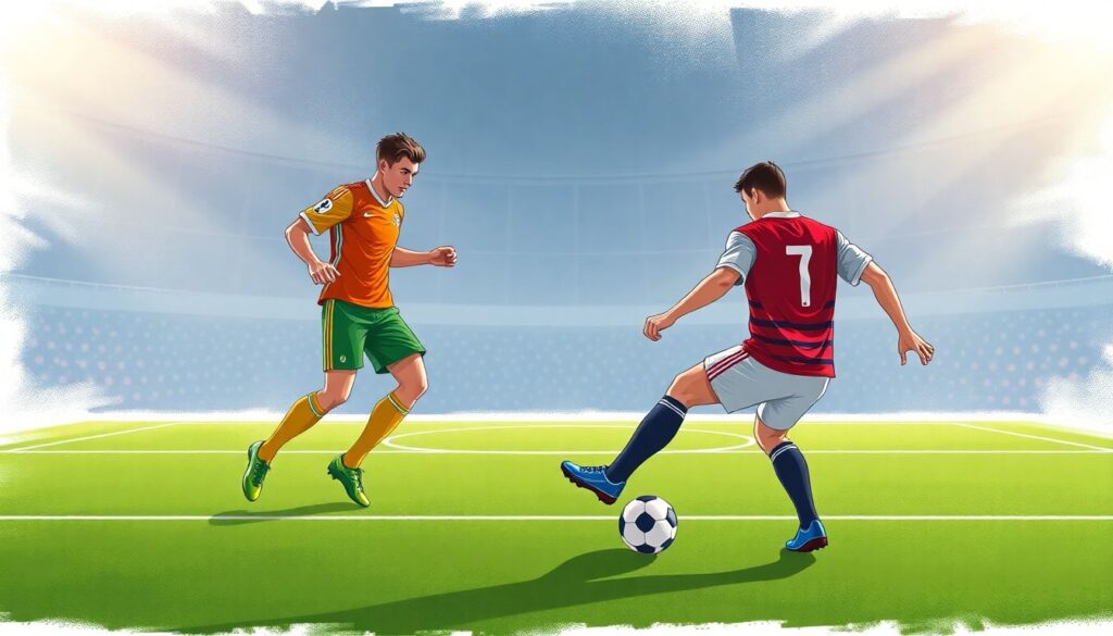 Тактика и финты: обман защитников перед ударом - иллюстрация