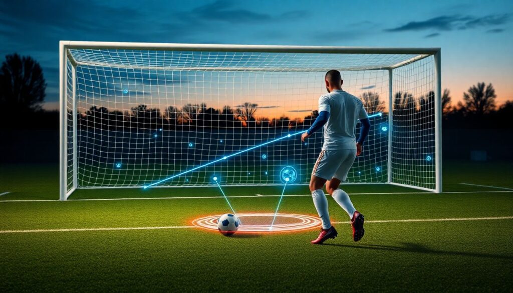 Голы на стандартах: угол, точка удара, техника - иллюстрация