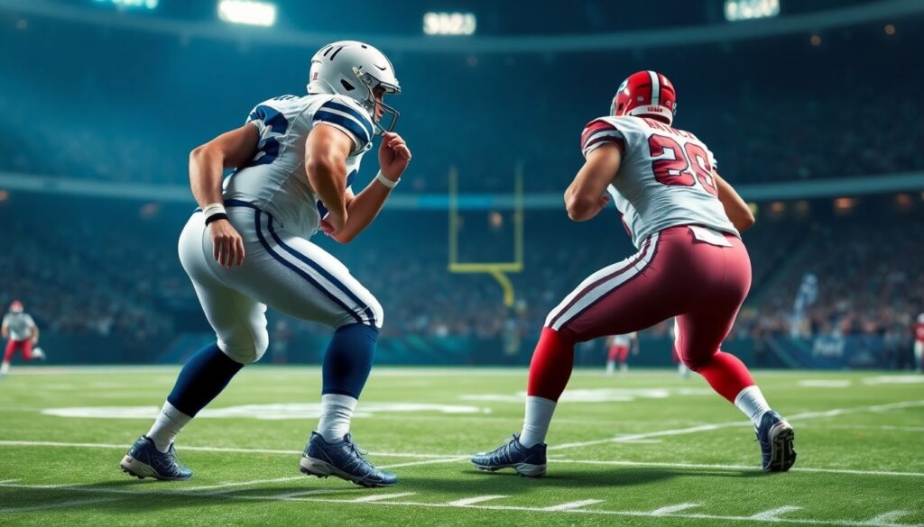 Тактика против манер игры сильных линейных защитников - иллюстрация